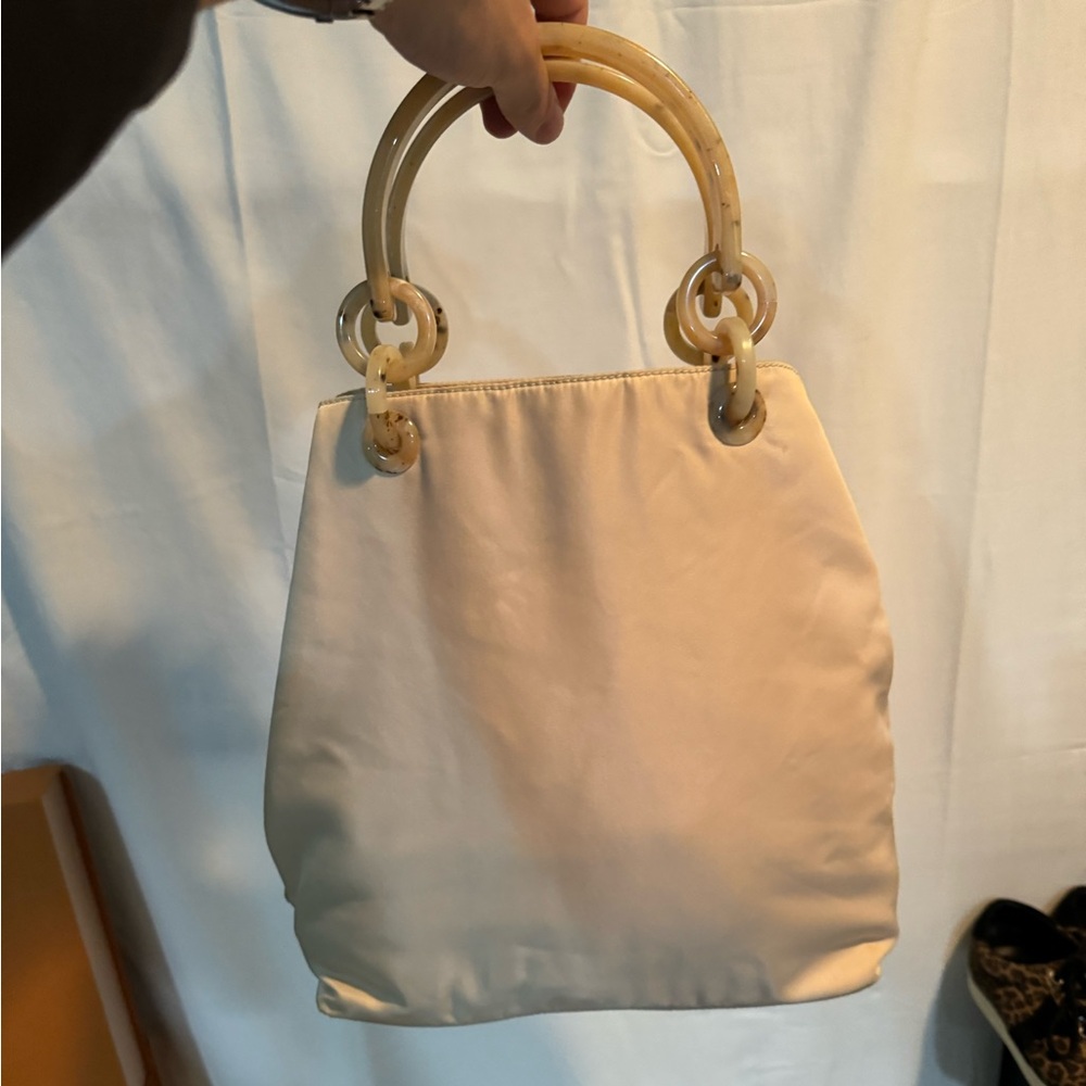 Beige Prada Nylon Lucite Handle
